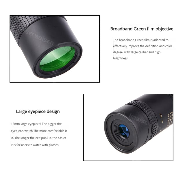 10-300x40 Monoculars for Adults High Powered – Zoom Monocular Telescope with BAK4 & FMC Lens for Concerts, Birdwatching, Stargazing (Smartphone Adapter &Tripod NOT Include) - product photo 3 of 5