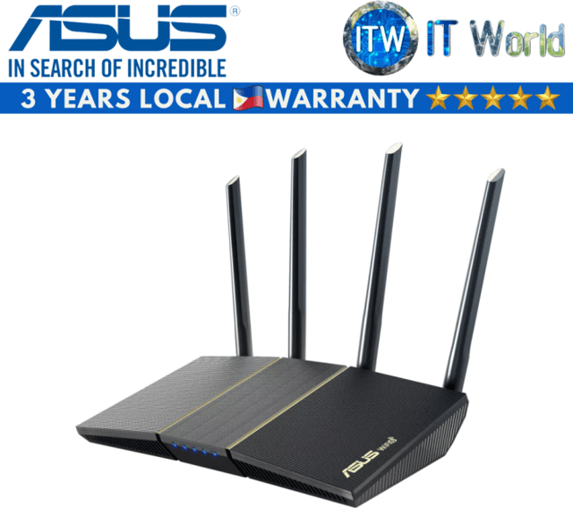 ASUS RT-AX1800S Dual Band WiFi 6 Extendable Router, Subscription-Free Network Security, Parental Control, Built-in VPN, AiMesh Compatible, Gaming & Streaming, Smart Home - product photo 5 of 5