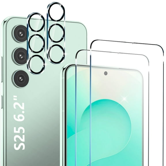 3 Pack for Samsung Galaxy S25 Ultra Screen Protector Tempered Glass + 3 Pack Camera Lens Protector, Military Grade Shatterproof, 9H Hardness, Fingerprint Unlock, HD Clear Case Friendly 6.9 Inch - product photo 4 of 5