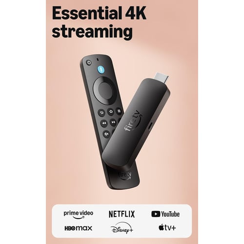 Amazon Fire TV Stick 4K Select in hand with remote