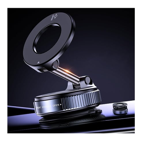 Phone mounted on holder showing portrait navigation mode