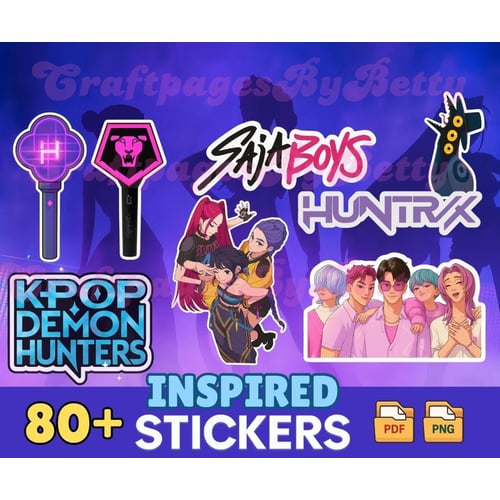 Kpop fan stickers applied to laptop and accessories