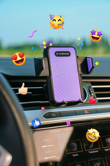 VANMASS【85+LBS Strongest Suction & Military-Grade 2026 Ultimate Car Phone Mount【Patent & Safety Certs】 Cell Phone Holder Truck for Dashboard Windshield Vent for iPhone 17 Pro Max 16 15 Camera Mounts - product photo 4 of 5