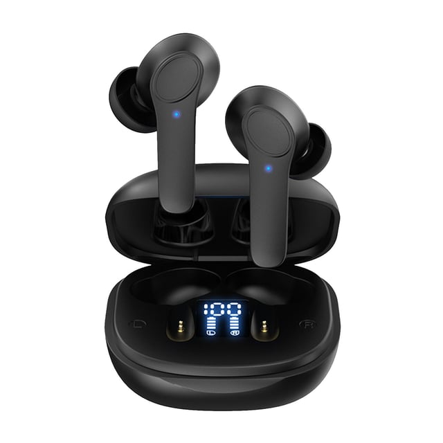 HAOYUYAN Wireless Earbuds, Sports Bluetooth Headphones, 80Hrs Playtime Ear Buds with LED Power Display, Noise Canceling Headset, IPX7 Waterproof Earphones for Workout/Running(Black) - product photo 4 of 5
