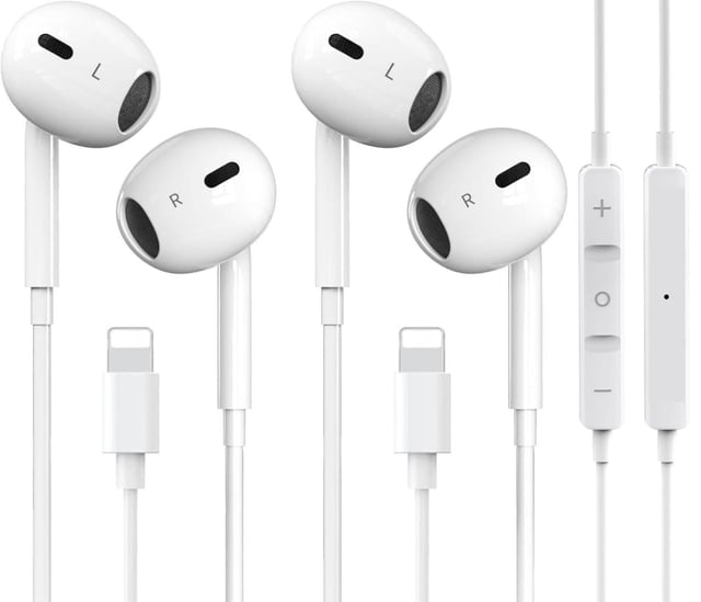 2 Pack for iPhone Headphones Wired Earbuds/Earphones with Built-in Microphone & Volume Control HiFi Stereo Nosie Reduction Compatible for iPhone 14 13 12 11 Pro Max XS XR X 8 7 6, Support All iOS - product photo 4 of 5