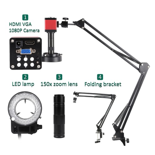 NICE-POWER microscope in use at electronics repair workbench