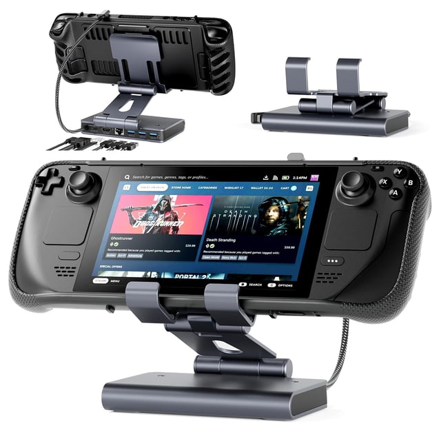 Anker Steam Deck Dock, Docking Station for Steam Deck (OLED)/ROG Ally/Legion Go, 6-in-1 USB C Hub with HDMI 4K@60Hz, 1Gbps Ethernet, 2 USB-A and 1 USB-C Port, 90W Fast Charging (Not for Rog Ally X) - product photo 3 of 5