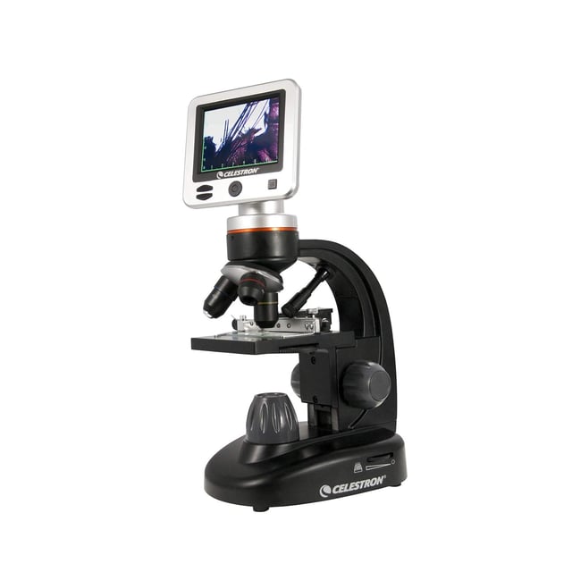 Celestron – LCD Digital Microscope II – 3.5" Screen – 5MP Camera – 40x–1600x Magnification – Rotating Head – SD Card Included – TV Output – Ideal for Slides, Labs, Classrooms, Biology, Education - product photo 2 of 5