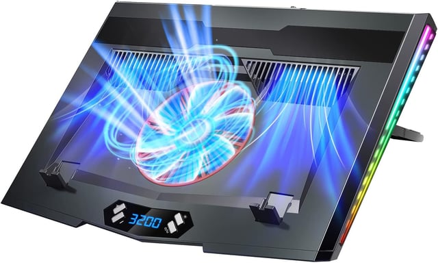 AIMIUZI Laptop Cooling Pad, Gaming Laptop Cooler with 6 Quiet Fans, Laptop Fan Cooling Pad Fits 12-17 Inch Laptop, USB Port Powered, 7 Adjustable Height - product photo 2 of 5