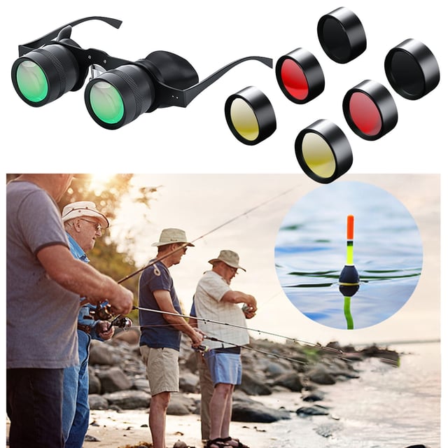 10X Binocular Glasses, Portable Fishing Binoculars HD Lens, Professional Multipurpose Folding Eyeglasses for Concerts Theater Opera Bird Watching Sports - product photo 3 of 5