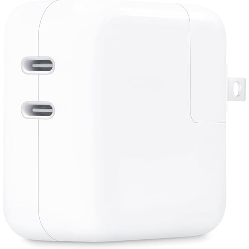 Apple 35W Dual USB-C Power Adapter front view
