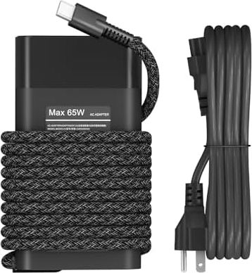 JEIBAO New Slim 65W USB C Laptop Charger Compatible with HP Chromebook X360, Envy X360, Elitebook X360, Spectre X360, Elitebook/Chromebook/Elite x2/Envy/ProBook Travel Type C Power Cord Supply - product photo 4 of 5