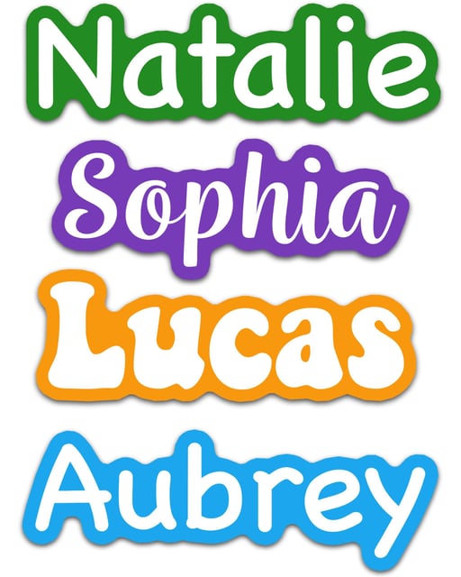 Custom Name Stickers for Water Bottles - Personalized Waterproof Vinyl Name Labels for Cups, Tumblers, Helmets, Laptop, Servers, Cars and Daycare (6 Stickers) - product photo 2 of 5