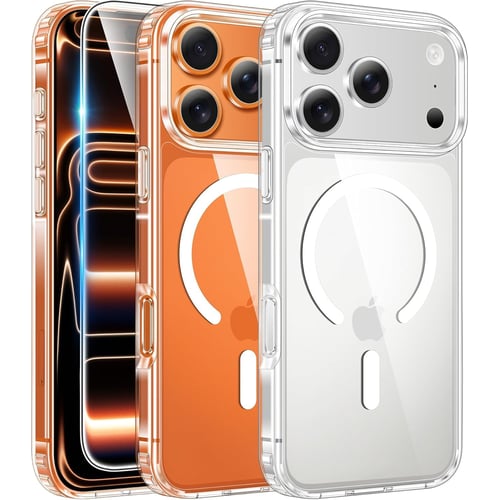 FNTCASE iPhone 17 Pro Max clear magnetic case front view