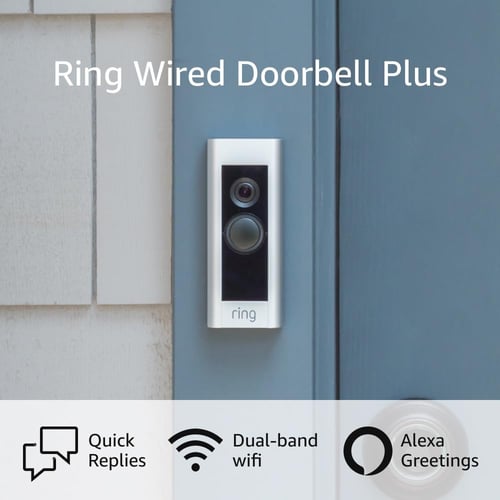 Ring Wired Doorbell Pro rear wiring connections and mounting hardware