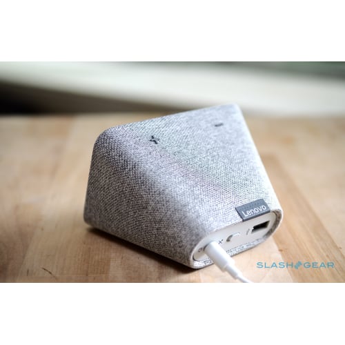 Lenovo Smart Clock front display on nightstand