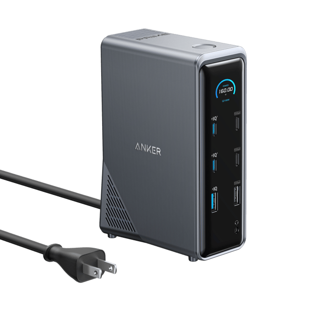 Anker Laptop Docking Station 3 Monitors, 14 in 1 USB C Hub, Triple Display USB C Docking Station with Dual 4K HDMI, 1080p VGA, 80W PD, USB-A/C Data Ports for Dell XPS and More (Charger not Included) - product photo 2 of 5