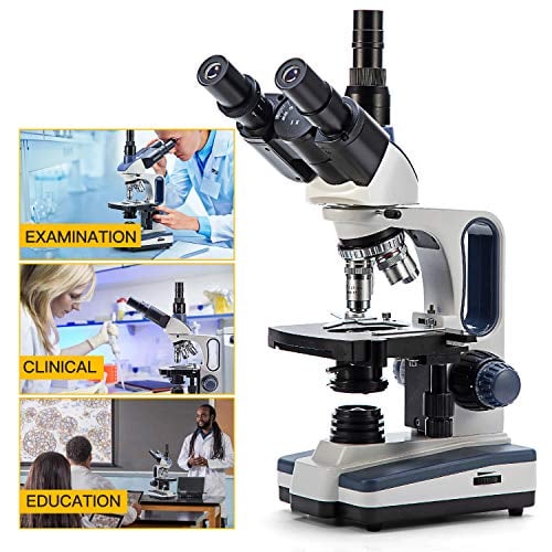 SWIFT Trinocular Compound Microscope SW350T,40X-2500X Magnification,Siedentopf Head,Research-Grade,Two-Layer Mechanical Stage,1.3mp Camera and Software Windows and Mac Compatible - product photo 5 of 5