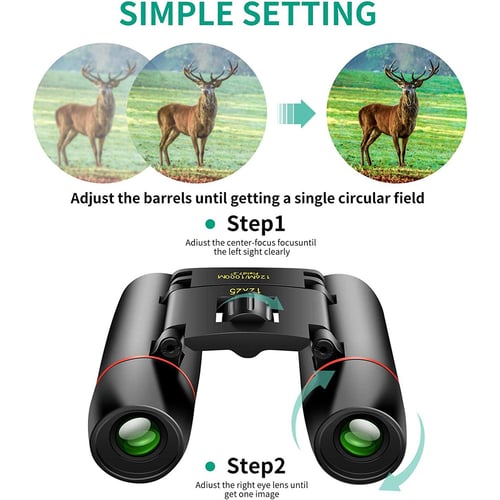 POLDR binoculars showing compact design and focus wheel