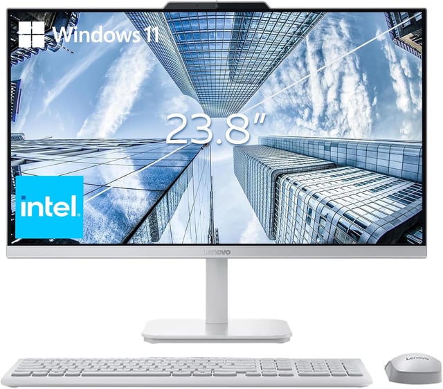 Lenovo 24" FHD All-in-One Desktop Computer for Home & Office, Intel Processor, 8GB RAM, 256GB PCIe SSD, HDMI, WiFi 6, Bluetooth 5.2, Business AIO, Vent-Hear, Wireless Keyboard & Mouse, Windows 11 - product photo 3 of 5