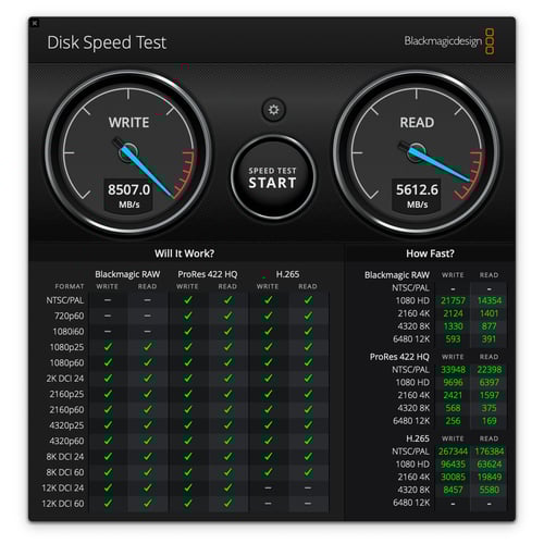 SSD performance benchmark results on M3 Ultra