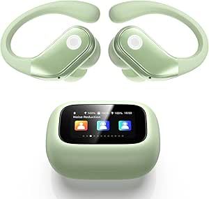 jaddsa Wireless Earbuds, Bluetooth 5.4 Sport Headphones with Multifunctional Touch Screen, ENC Noise Cancelling, Ear Buds with IPX7 Waterproof & Bass Stereo Sound for iOS, Android – Onyx - product photo 4 of 5