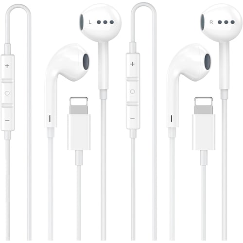 2-pack iPhone wired earbuds with Lightning connector