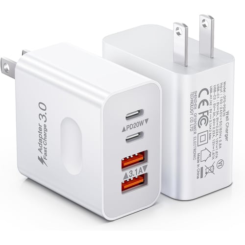 USB-C charger ports detail