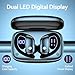 bmani Ear Buds Wireless Earbuds Bluetooth Headphones with 80H Playtime LED Display Case, Over-Ear Hook with Mic, Stereo Sound, Easy Button Controls, Sports Earphones for Running Workout Gym Black - product photo 3 of 5