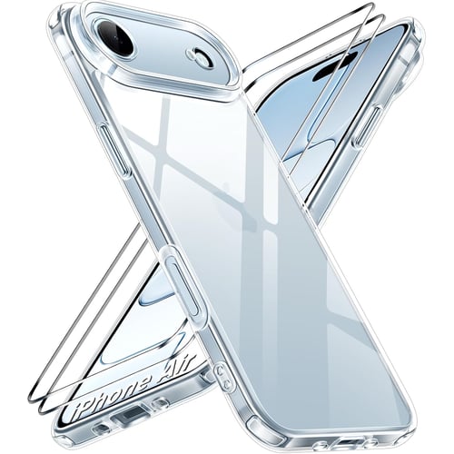 ivoler 3-in-1 Clear Case for iPhone 17 Air with screen protectors