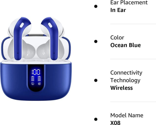 TAGRY Bluetooth Headphones in-Ear Ear Buds with Mic for TV X09 AI Bud - product photo 4 of 5