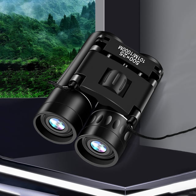 500x25 High Powered Binoculars for Adults and Kids, Mini Pocket Binoculars with Phone Adapter Waterproof Binoculars for Bird Watching Hunting Hiking Safari Travel Sports - product photo 3 of 5