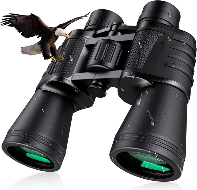 10X42 Professional Binoculars with Smartphone Adapter, Compact Waterproof Low Night Vision Binoculars for Adult Birds Watching Hunting Concert Travel - product photo 3 of 5