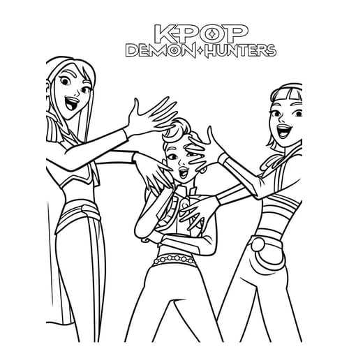 Kpop Demon Hunters character artwork for kids