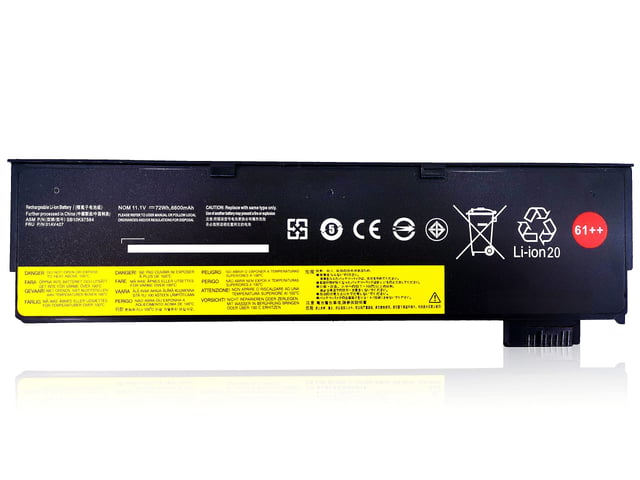 72Wh 61++ 01AV427 01AV425 Battery for Lenovo ThinkPad T480 T470 P51S P52S T570 T580 A485 A475 TP25 Series SB10K97584 SB10K97585 01AV490 01AV492 X50M08812 4X50M08812 01AV422 01AV423 01AV428 - product photo 2 of 5