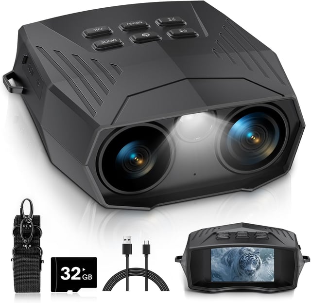 OAEBLLE Night Vision Binoculars for Kids, 48MP Camera 1080P Video Digital Binocular with 2.4" IPS Screen, Rechargeable Infrared Day Night Goggles, Camp Nature Exploration Toys for Boys Girls Ages 4-12 - product photo 5 of 5