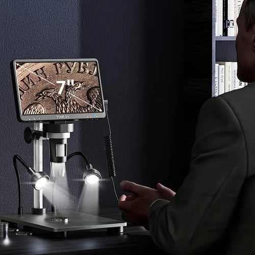 TOMLOV DM9 close-up of lens and illumination ring