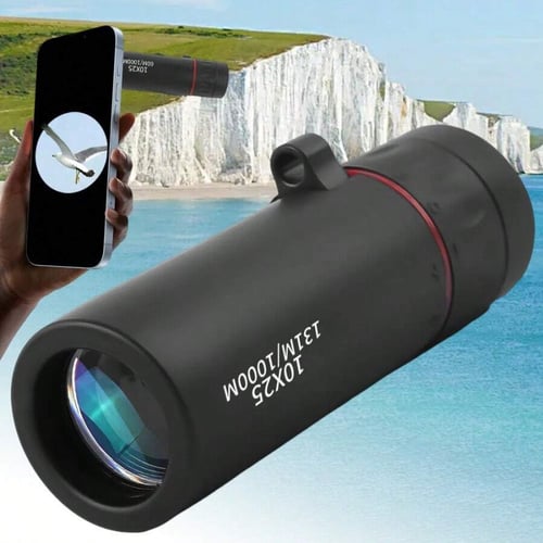 Monocular 80x100 HD black with tripod and phone adapter