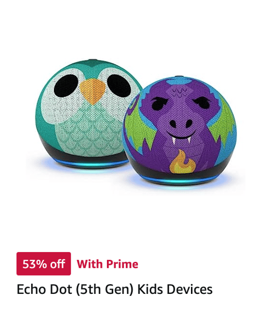 Amazon Echo Dot Kids (newest model) - Designed for kids, Designed for Alexa+, parental controls, Includes 1 Year of Amazon Kids+, Dragon - product photo 3 of 5