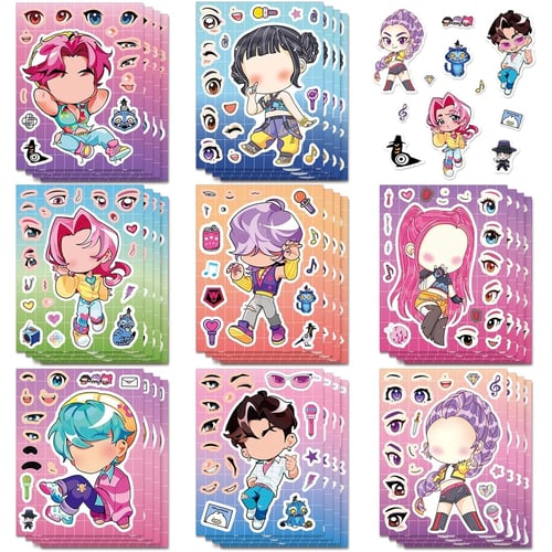 32Pcs Demon Hunters Korean Idol DIY sticker pack full sheet