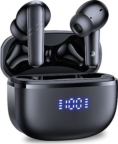 GNMN Wireless Earbuds 96hrs Playback Bluetooth Headphones Stereo Bass Earphones Microphone IPX7 Waterproof Headset for Sports/Gym - product photo 2 of 5