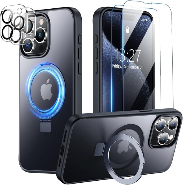 SPIDERCASE Magnetic for iPhone Air Case, Translucent Matte Case with 2PCS Tempered Glass Screen Protector Anti-Scratch Anti-Fingeprint Slim Phone Case for iPhone 17 Air 6.5'',Antique White - product photo 4 of 5