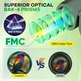 Leacco 10x25 Compact Binoculars for Adults and Kids, Large View Waterproof Small Binoculars with Low Light Vision BAK4 Prism FMC Lens for Cruise Ship Bird Watching Travel Hunting, Military Green - product photo 3 of 5