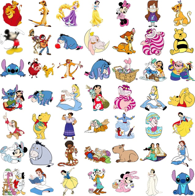 50pcs Pooh Bear Stickers for Kids Water Bottle, Cute Disney Cartoon Stickers for Teen Girl Travel Case, Laptop, Guitar, Skateboard, Phone, Computer, Bike, Helmet, Notebook - product photo 2 of 5