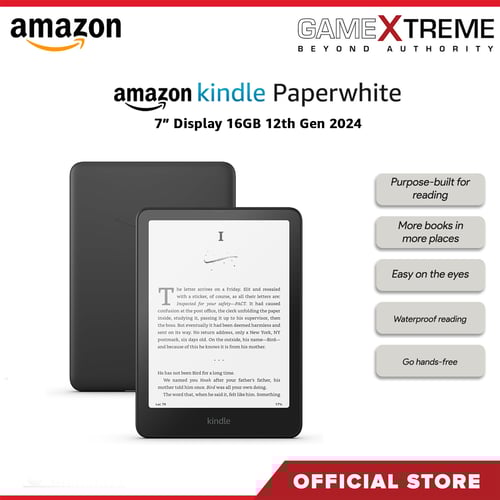 Kindle Paperwhite showing e-ink display and slim profile