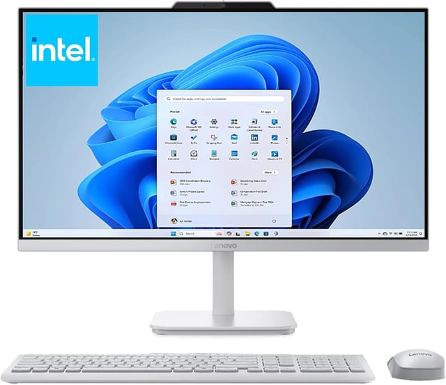 Lenovo 24" FHD All-in-One Desktop Computer for Home & Office, Intel Processor, 8GB RAM, 256GB PCIe SSD, HDMI, WiFi 6, Bluetooth 5.2, Business AIO, Vent-Hear, Wireless Keyboard & Mouse, Windows 11 - product photo 2 of 5