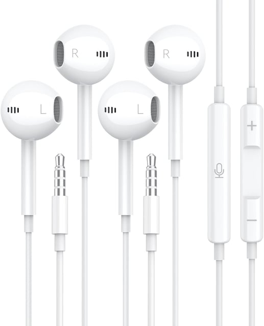 FUHAYA 2 Pack Wired Earbuds,Ultra Clear Calls & No Noise Headphones Earbuds Wired 3.5mm, in-Ear Earphones with Built-in Mic Compatible for iPhone/iPad/Android/Laptop/PC - product photo 5 of 5