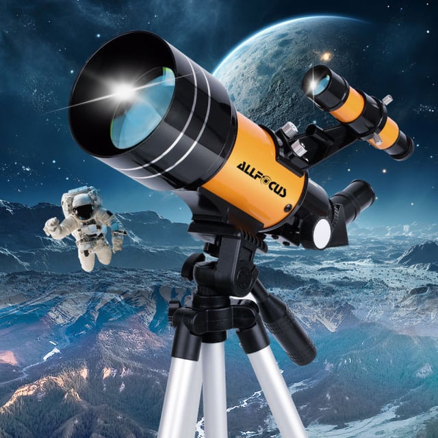 Telescope for Adults & Kids, 70mm Aperture Refractor (15X-150X) Portable Travel Telescope with Phone Adapter & Wireless Remote, Astronomy Beginners Gifts, Black - product photo 2 of 5