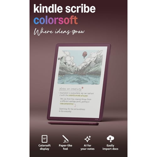Kindle Scribe Colorsoft reading and writing use case