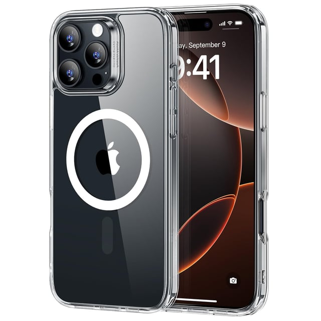 ESR for iPhone 13 Pro Case, Compatible with MagSafe, Shockproof Military-Grade Protection, Built-in Camera Ring Stand, Magnetic Phone Case for iPhone 13 Pro, Classic Series (HaloLock), Clear - product photo 3 of 5